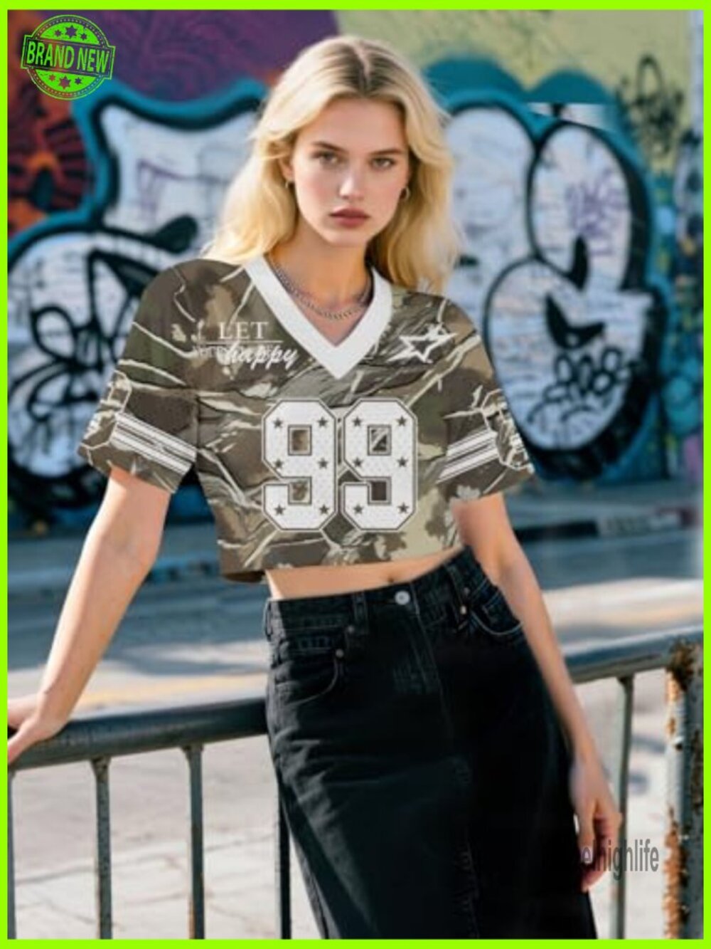 Y2K Cropped Football Jersey Mesh Tee V-Neck Short Sleeve Streetwear - Picture 3 of 7